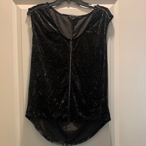 Rock & Republic Black Velvet Top